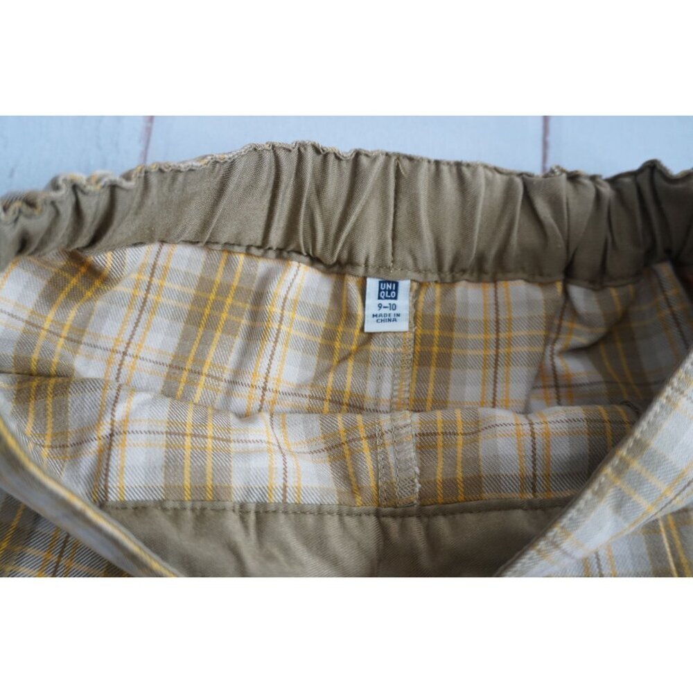 Uniqlo Kids Checkered Pleated Mini Skirt/ Skort, Size 9-10 - Picture 4 of 10